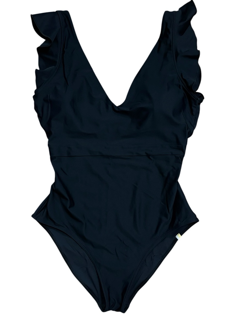 Summersalt The Ruffle Backflip Long Torso One Piece Swimsuit Black SIze 12LT - Picture 7 of 7